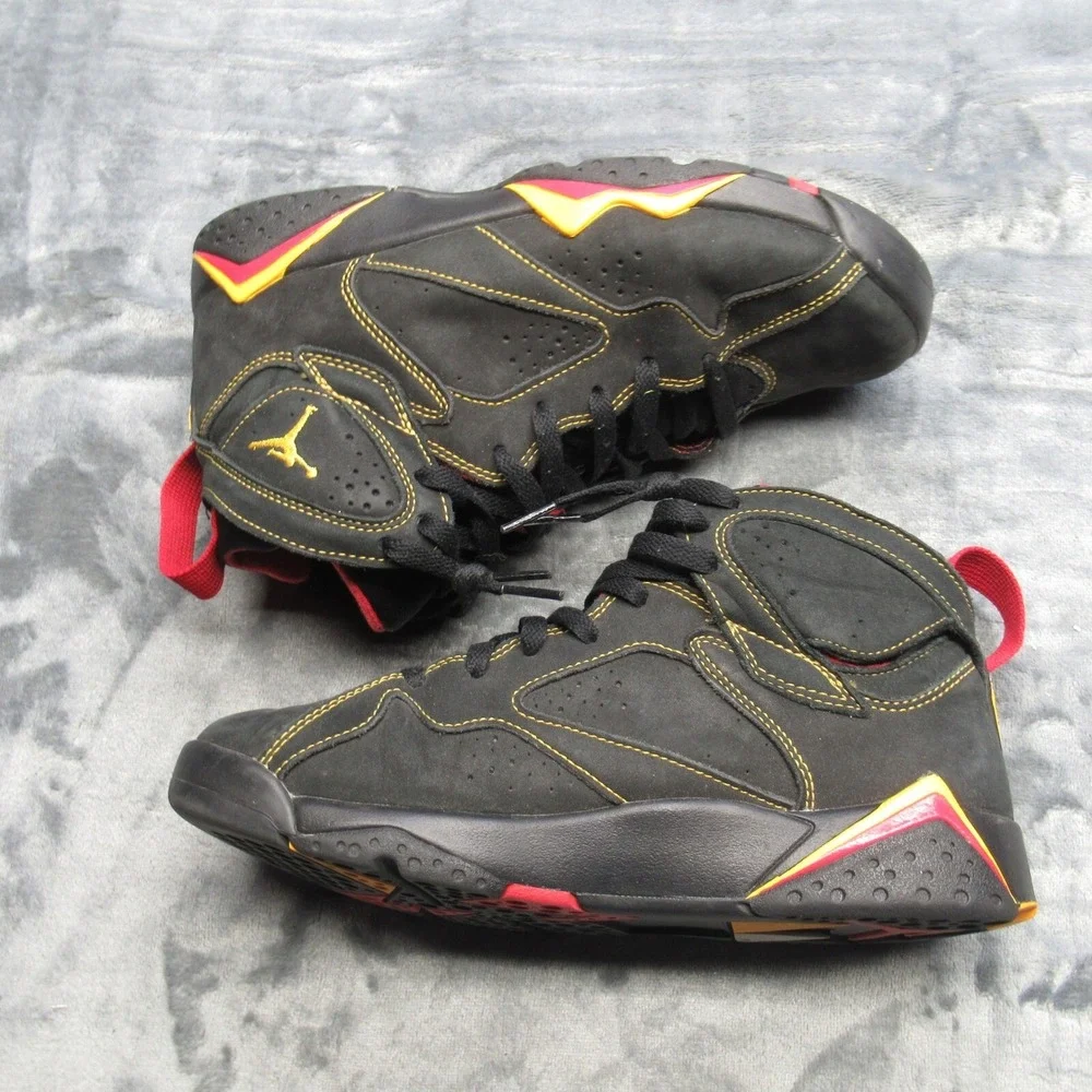 Jordan Youth 7Y 7 Retro Basketball Shoes Black Citrus 2022 Lace Up Sneakers